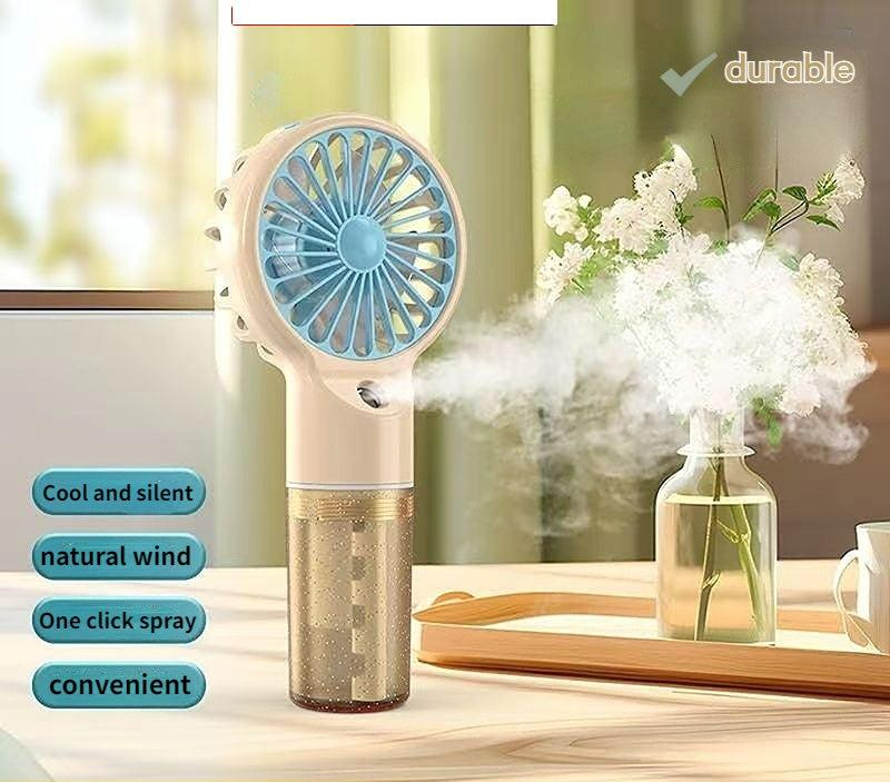 Mini Rechargeable 4 Speed Handheld Fan with Water Mist Spray model no 6618