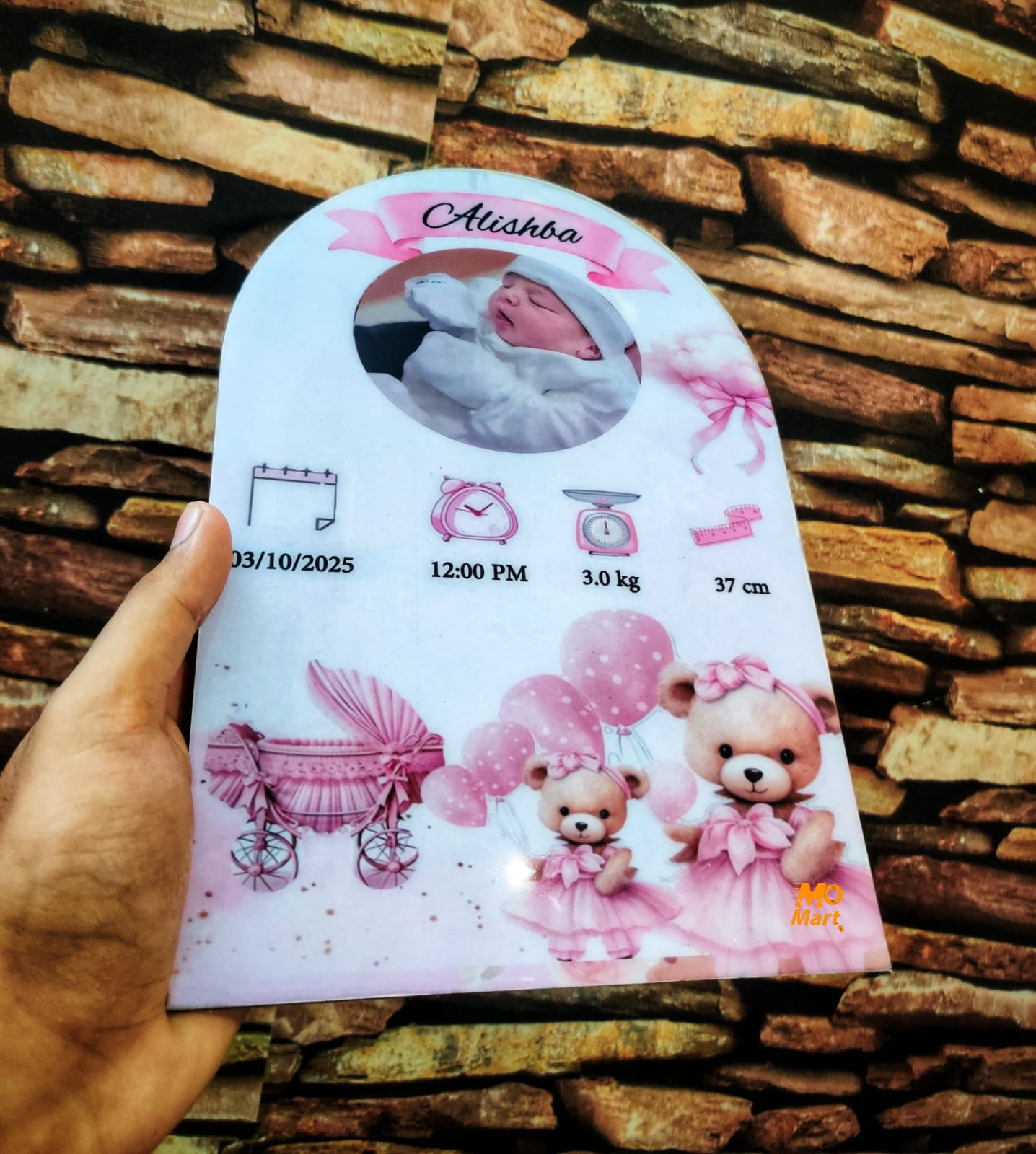 β¨ Baby Birth Resin Frame β¨ A special frame to remember your babyβs birth π€