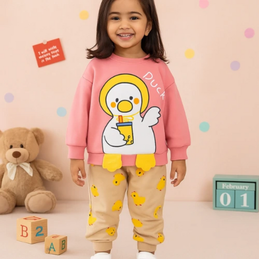 Little Duck Print Sweatshirt Set [2pack]
