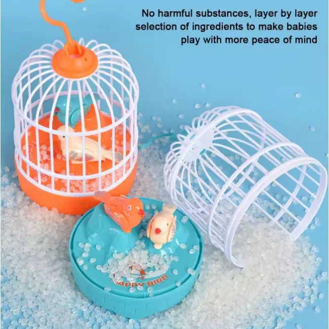 Musical light Bird cage with 2 birds beautiful toy for children's