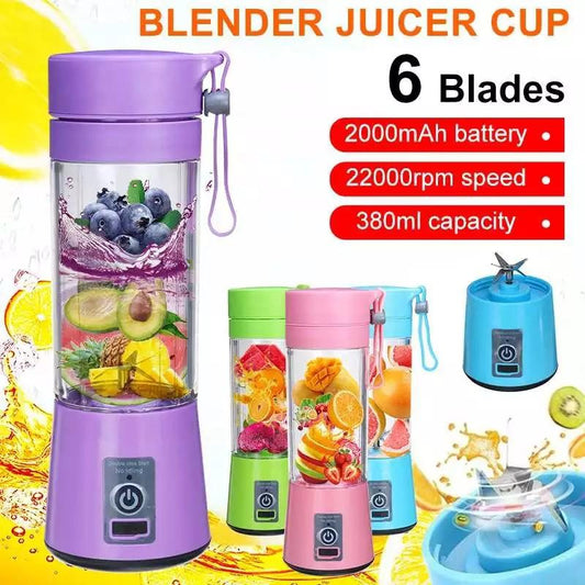 Portable 6 Blade Electric USB Rechargeable Blender