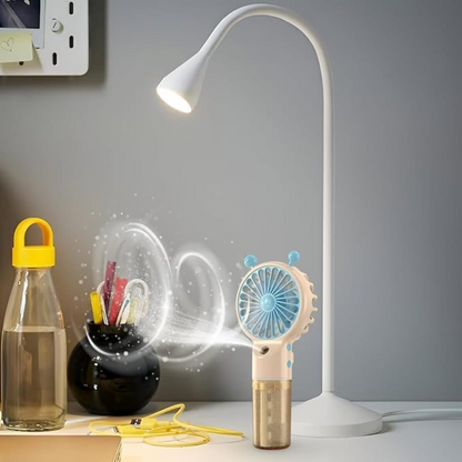 Mini Rechargeable 4 Speed Handheld Fan with Water Mist Spray   model no 6618