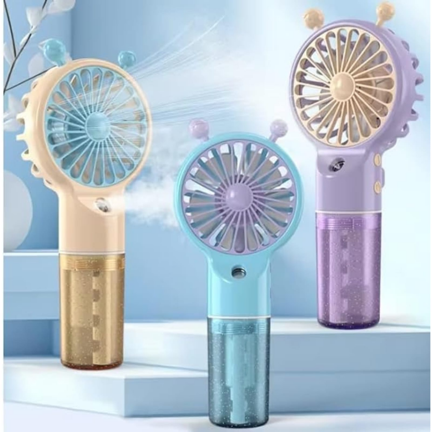 Mini Rechargeable 4 Speed Handheld Fan with Water Mist Spray   model no 6618