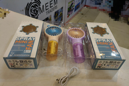 Mini Rechargeable 4 Speed Handheld Fan with Water Mist Spray   model no 6618