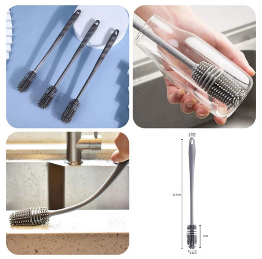 3 pac Silicon Glass &  cleaning brush